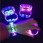 Costume Accessories Love Flashing Wristband Led Bracelet Glowing Bangle Birthday Glow Party Rave Christmas Party Articles